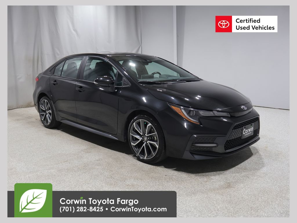 Black Sand Pearl 2021 Toyota Corolla Sedan Front-Wheel Drive Continuously Variable Transmission