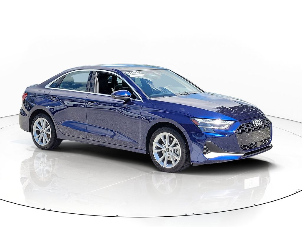 Navarra Blue Metallic 2025 Audi A3 Sedan All-Wheel Drive 7-Speed Automatic