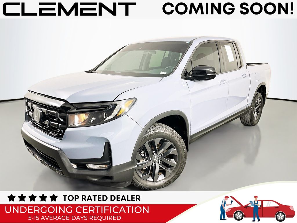 Sonic Gray Pearl 2024 Honda Ridgeline Pickup Truck All-Wheel Drive 9-Speed Automatic