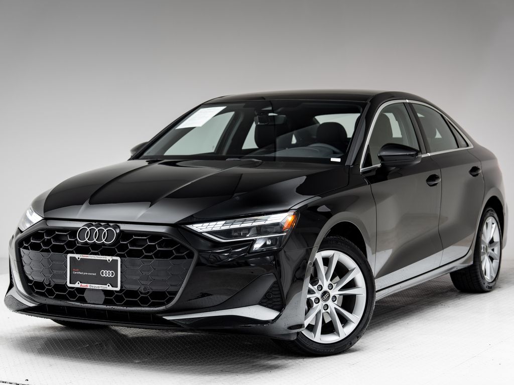 Black Metallic 2025 Audi A3 quattro Premium 40 TFSI Sedan All-Wheel Drive 7-Speed Automatic