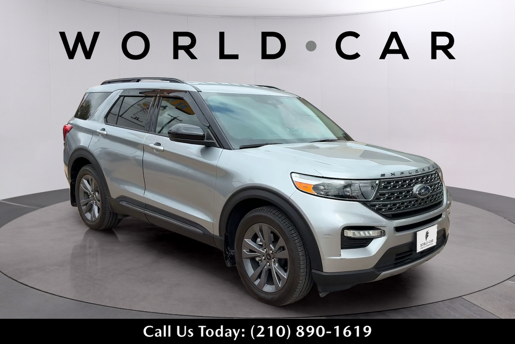 Iconic Silver Metallic 2022 Ford Explorer XLT RWD SUV / Crossover Rear-Wheel Drive Automatic