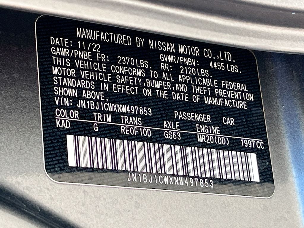 Used 2022 Gray Nissan SL image 32
