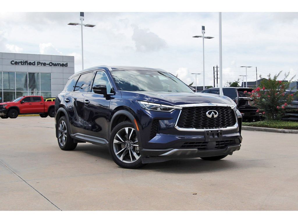 2022 INFINITI QX60 LUXE Blue at Bayshore Chrysler Jeep Dodge Ram
