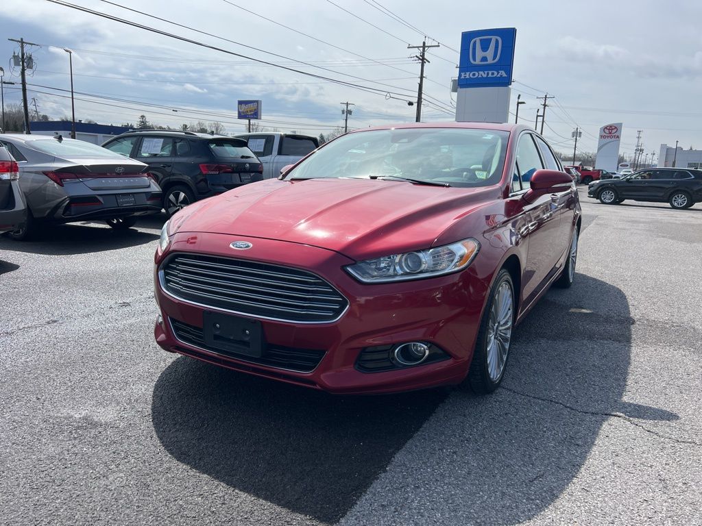 Ruby Red Tinted Clearcoat 2014 Ford Fusion Titanium AWD Sedan All-Wheel Drive 6-Speed Automatic
