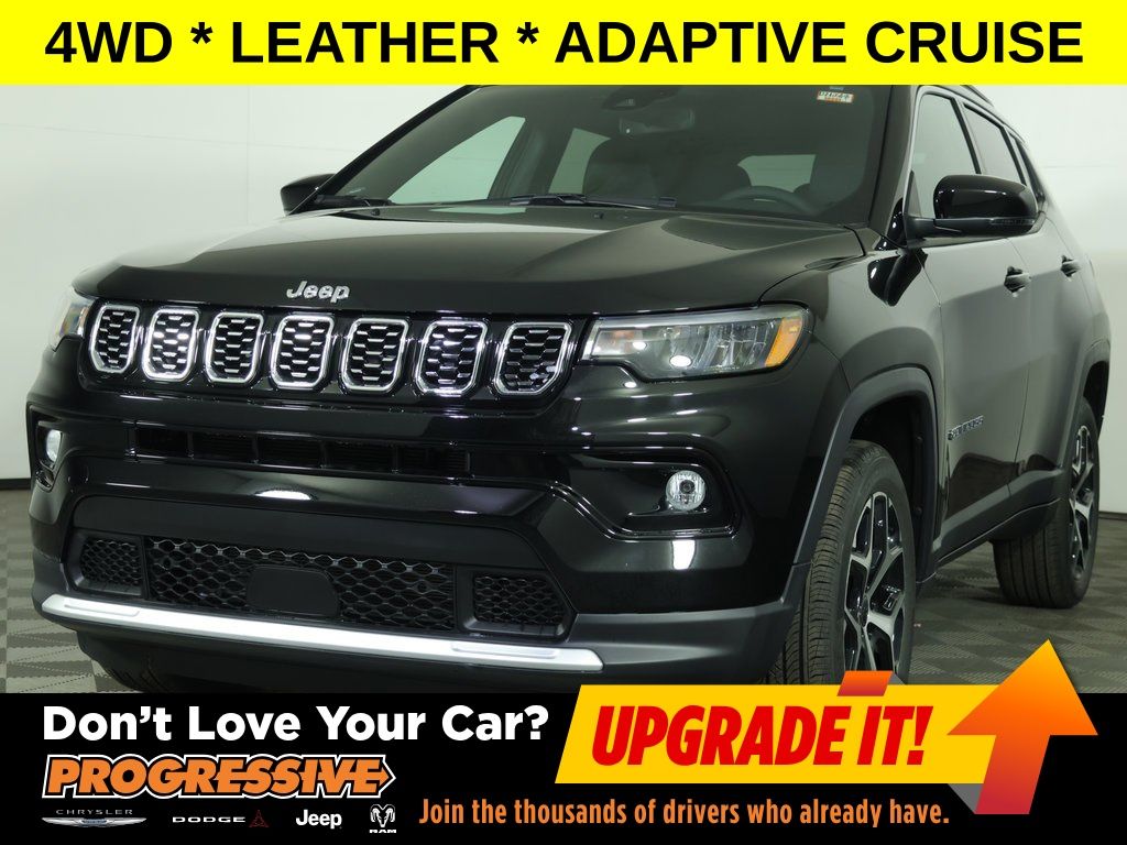 Diamond Black Crystal Pearlcoat 2026 Jeep Compass SUV / Crossover Four-Wheel Drive 8-Speed Automatic
