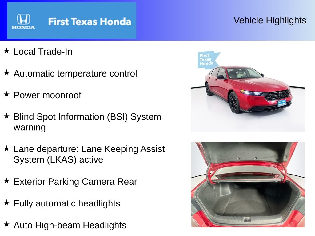 Used Car 2025 Honda Accord  Se For Sale Under $30,000 In Austin, Texas