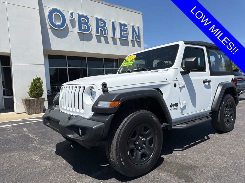 Bright White Clearcoat 2021 Jeep Wrangler Sport 4WD SUV / Crossover Four-Wheel Drive 6-Speed Manual