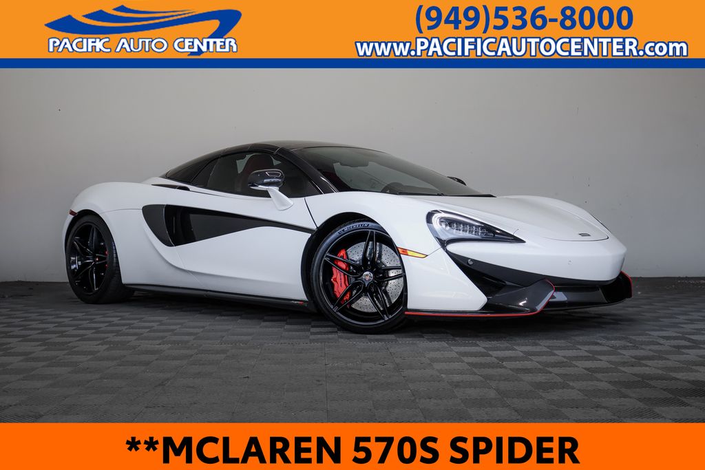 White 2018 McLaren 570S Convertible Rear-Wheel Drive 7-Speed Automatic