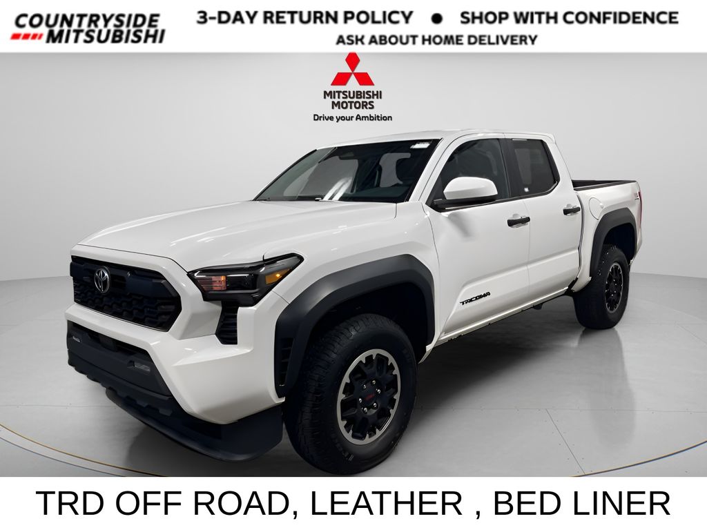 White 2025 Toyota Tacoma TRD Off-Road Double Cab 4WD Pickup Truck Four-Wheel Drive 8-Speed Automatic