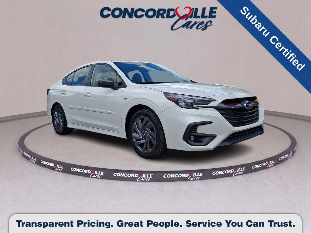 Crystal White Pearl 2024 Subaru Legacy Sedan All-Wheel Drive Continuously Variable Transmission