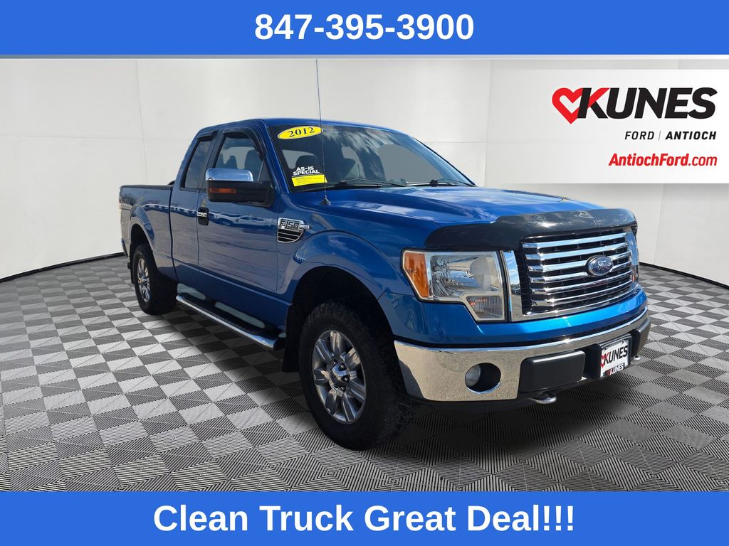 Blue Flame Metallic 2012 Ford F-150 XLT SuperCab 4WD Pickup Truck Four-Wheel Drive 6-Speed Automatic