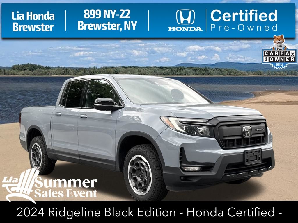 Blue 2024 Honda Ridgeline Pickup Truck All-Wheel Drive 9-Speed Automatic