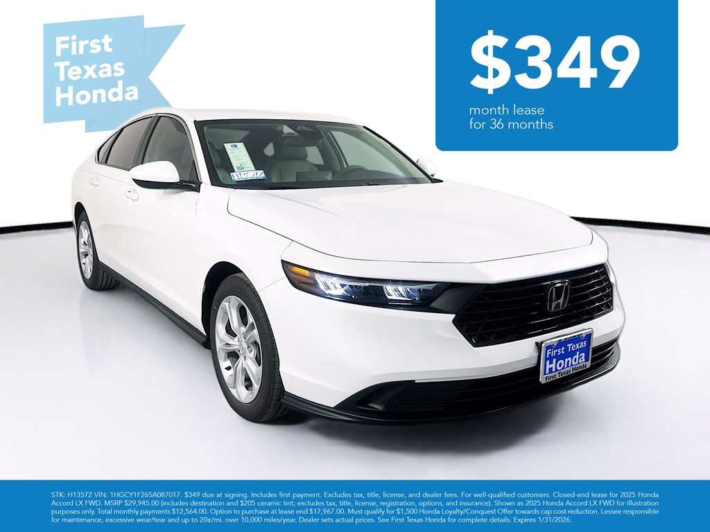 New Car 2025 Honda Accord  Lx For Sale Under $30,000 In Austin, Texas