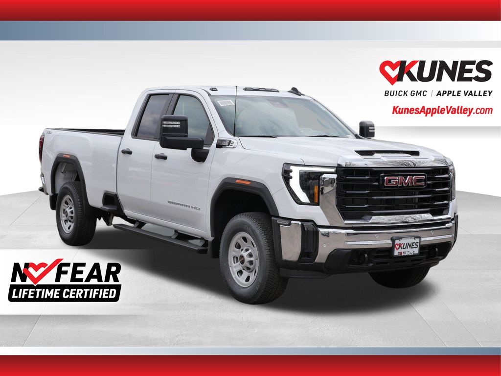 Summit White 2026 GMC Sierra 3500HD Pro Double Cab LB 4WD Pickup Truck Four-Wheel Drive Automatic