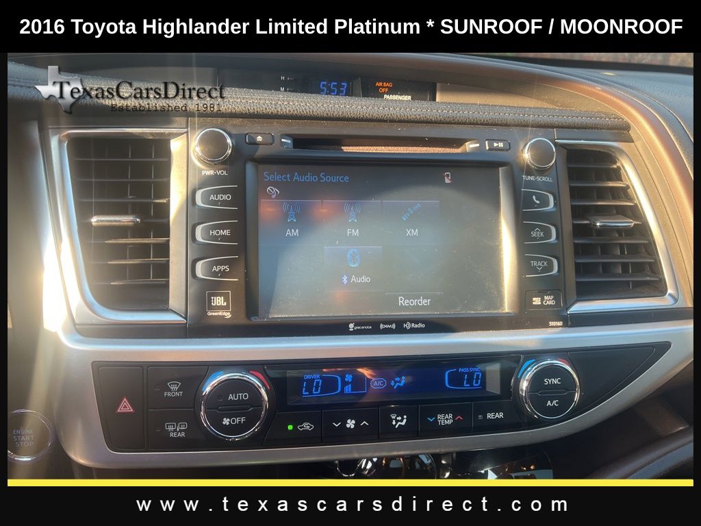 2016 Toyota Highlander Limited Platinum V6 9