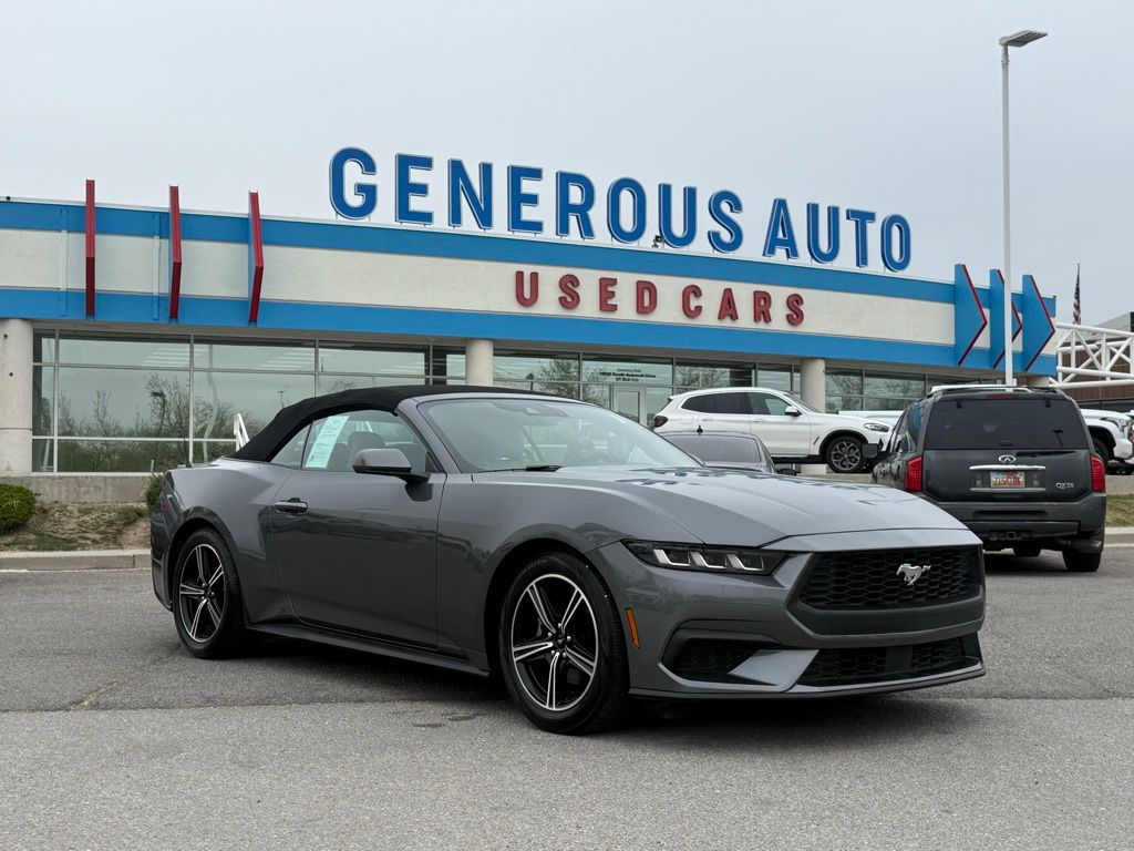 Gray Metallic 2024 Ford Mustang EcoBoost Premium Convertible RWD Convertible Rear-Wheel Drive Automatic