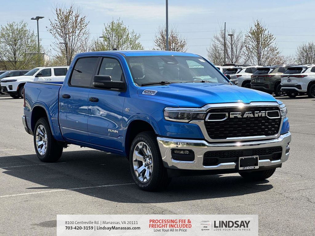 Hydro Blue Pearlcoat 2026 RAM 1500 Big Horn Crew Cab 4WD Pickup Truck Four-Wheel Drive 8-Speed Automatic
