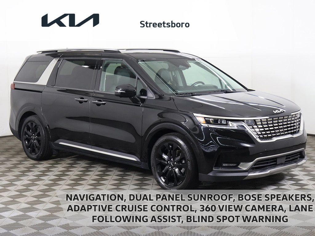Aurora Black Pearl 2024 Kia Carnival Minivan Front-Wheel Drive 8-Speed Automatic