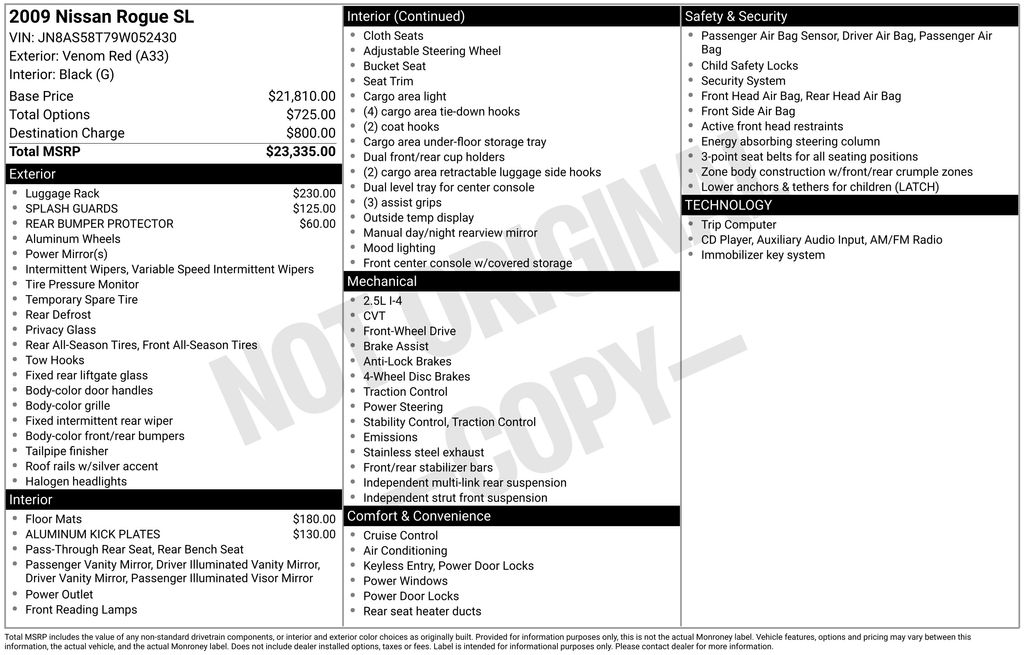 2009 Nissan Rogue SL