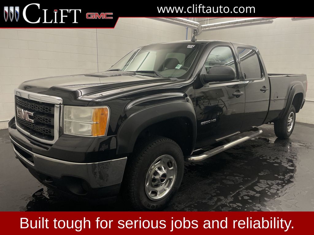 Black 2012 GMC Sierra 2500HD Work Truck Crew Cab SB 4WD Pickup Truck Four-Wheel Drive 6-Speed Automatic Overdrive