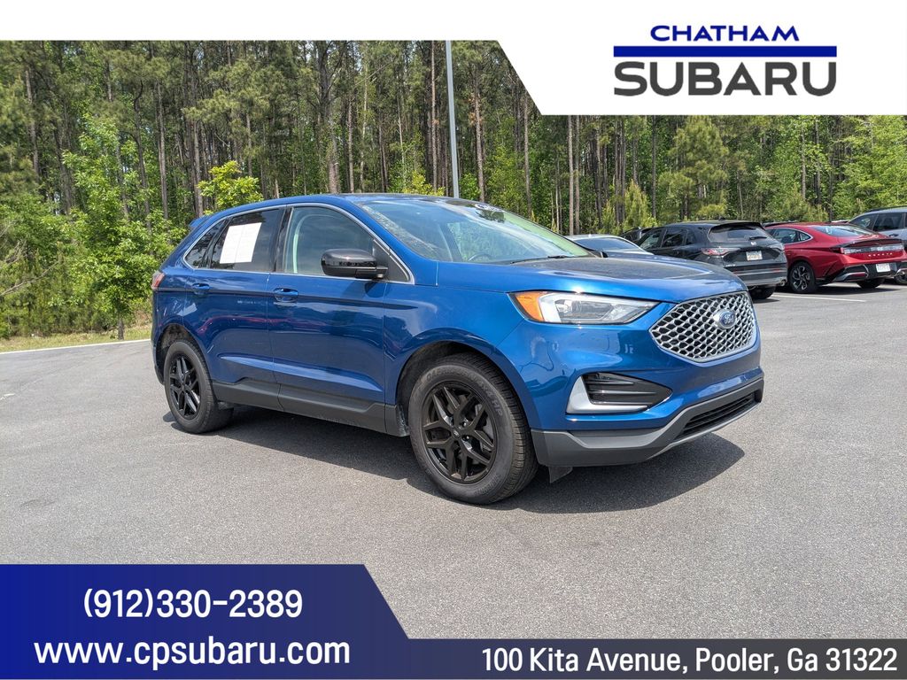 Blue Metallic 2023 Ford Edge SEL AWD SUV / Crossover All-Wheel Drive 8-Speed Automatic