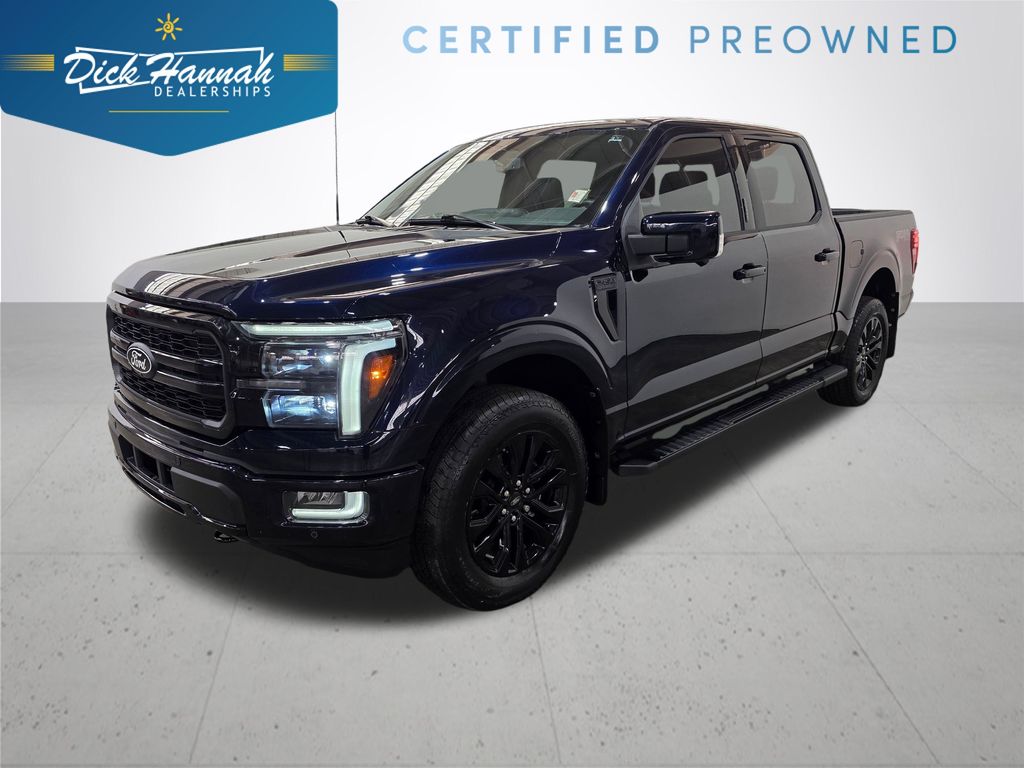 Blue 2024 Ford F-150 Pickup Truck Four-Wheel Drive Automatic