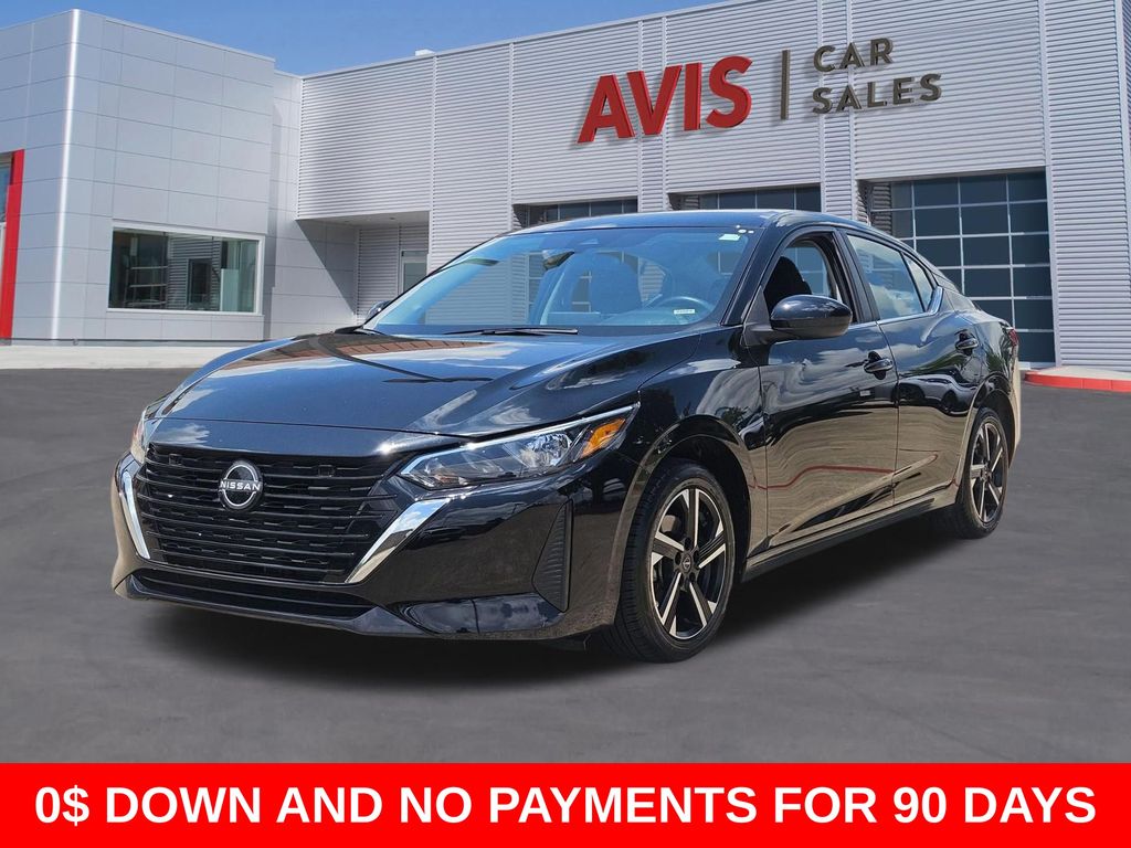 Super Black 2025 Nissan Sentra SV FWD Sedan Front-Wheel Drive Continuously Variable Transmission