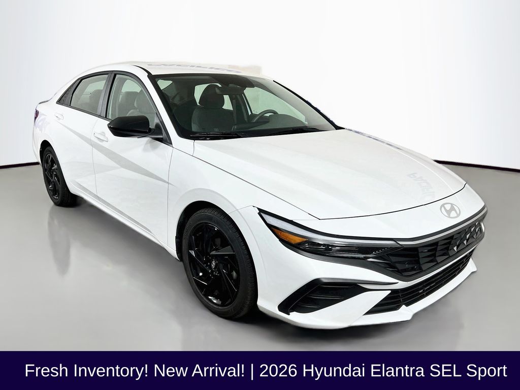 Serenity White Pearl 2026 Hyundai Elantra Sedan Front-Wheel Drive Continuously Variable Transmission