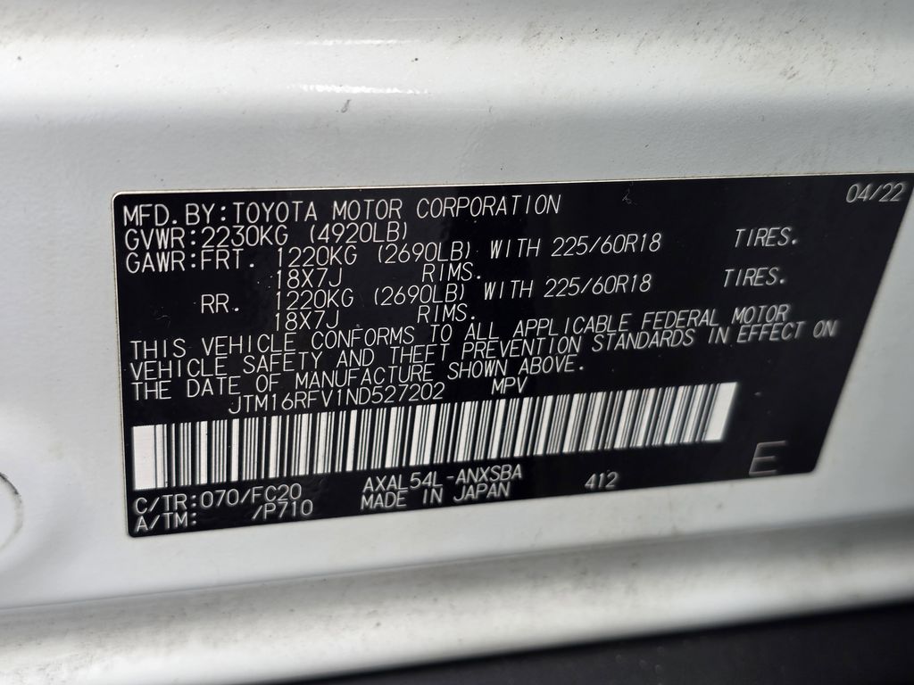 2022 Toyota RAV4 Hybrid SE White at Gullo Toyota