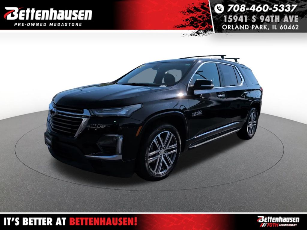 Black Metallic 2022 Chevrolet Traverse SUV / Crossover Four-Wheel Drive 9-Speed Automatic