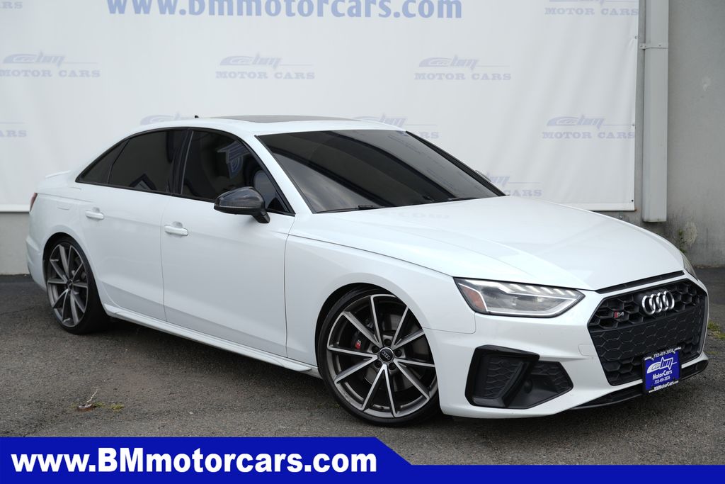 Glacier White 2021 Audi S4 Sedan All-Wheel Drive 8-Speed Automatic