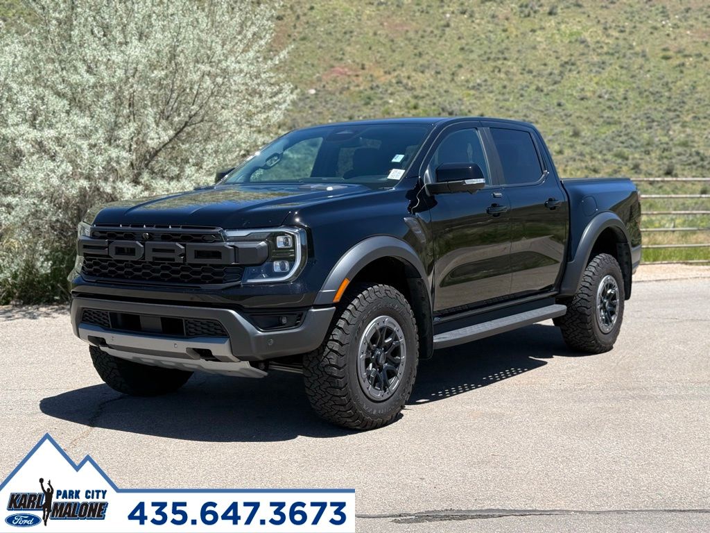 Shadow Black 2025 Ford Ranger Raptor SuperCrew 4WD Pickup Truck Four-Wheel Drive Automatic