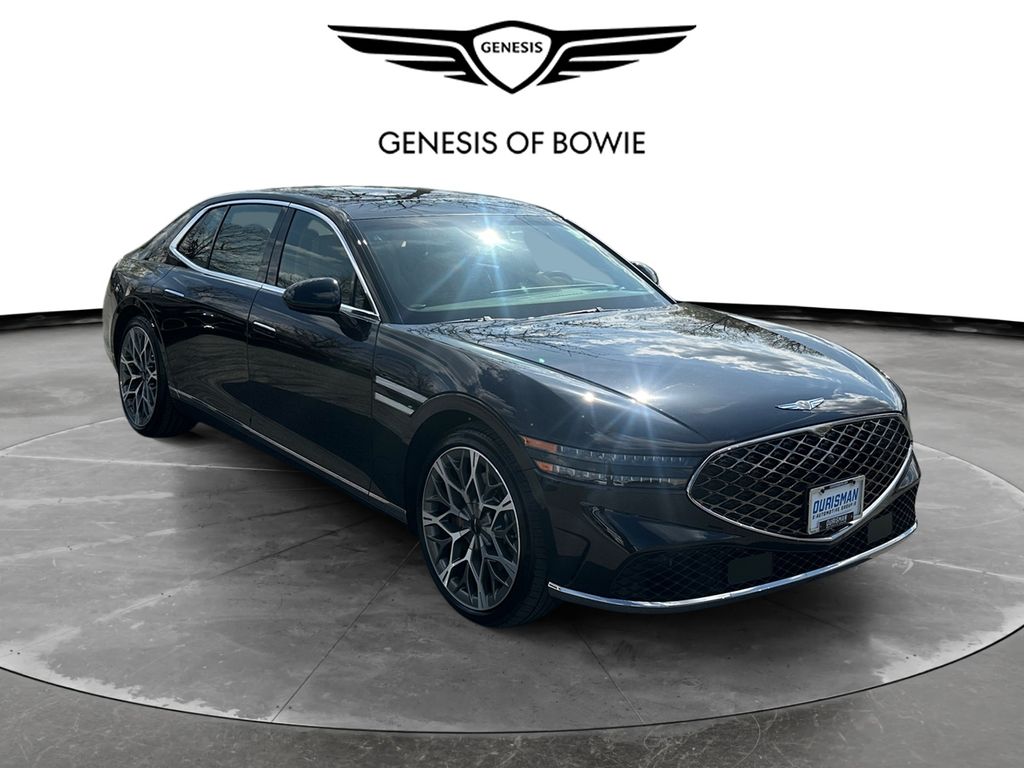Vik Black 2025 Genesis G90 3.5T e-Supercharger AWD Sedan All-Wheel Drive 8-Speed Automatic
