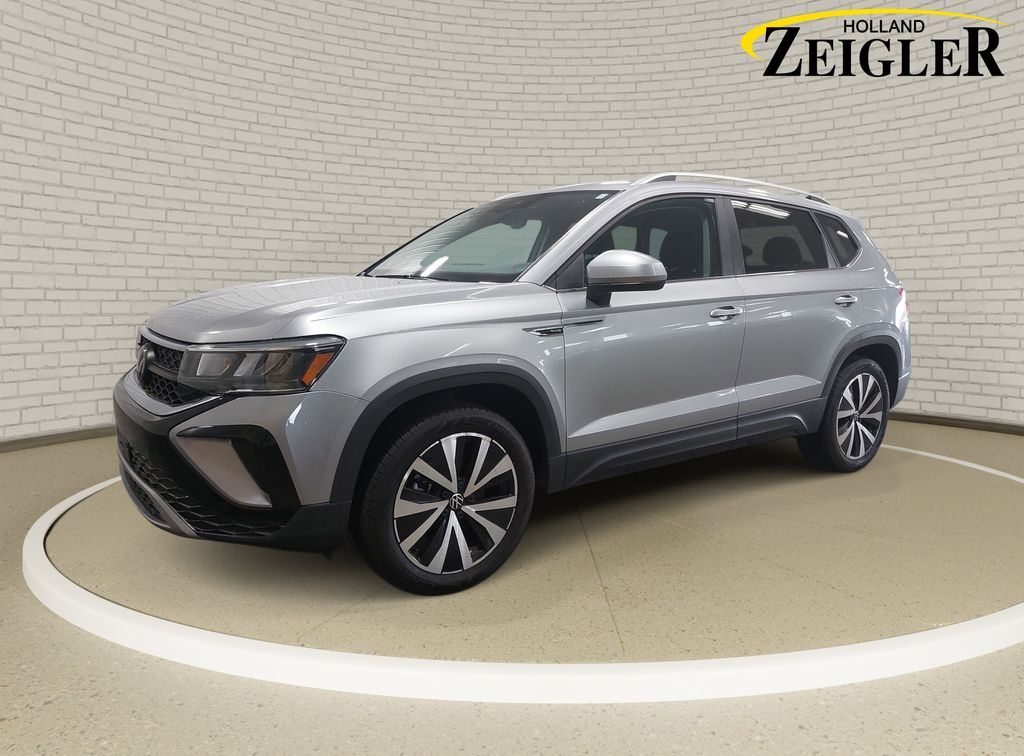 Silver Metallic 2023 Volkswagen Taos SUV / Crossover All-Wheel Drive 7-Speed Dual Clutch