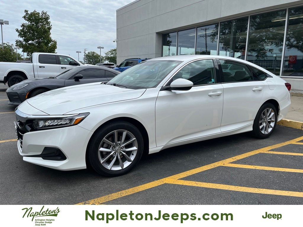 Platinum White Pearl 2021 Honda Accord Sedan Front-Wheel Drive Continuously Variable Transmission