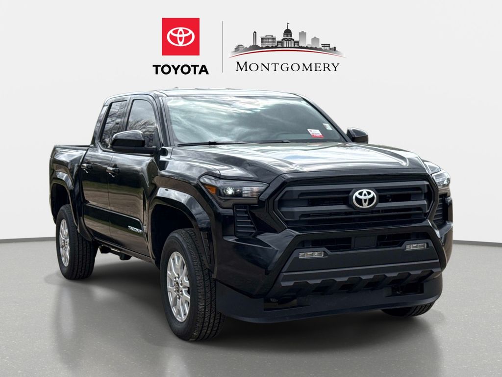 Black 2025 Toyota Tacoma SR5 Double Cab RWD Pickup Truck 4X2 8-Speed Automatic
