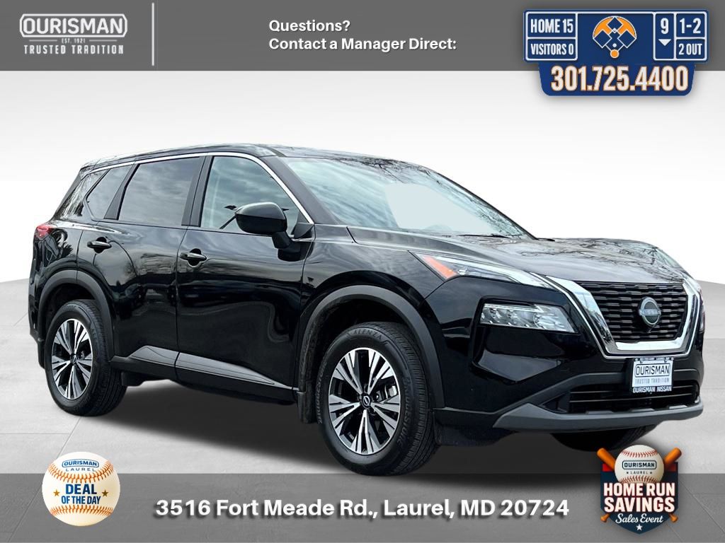 Super Black 2023 Nissan Rogue SV AWD SUV / Crossover All-Wheel Drive Continuously Variable Transmission