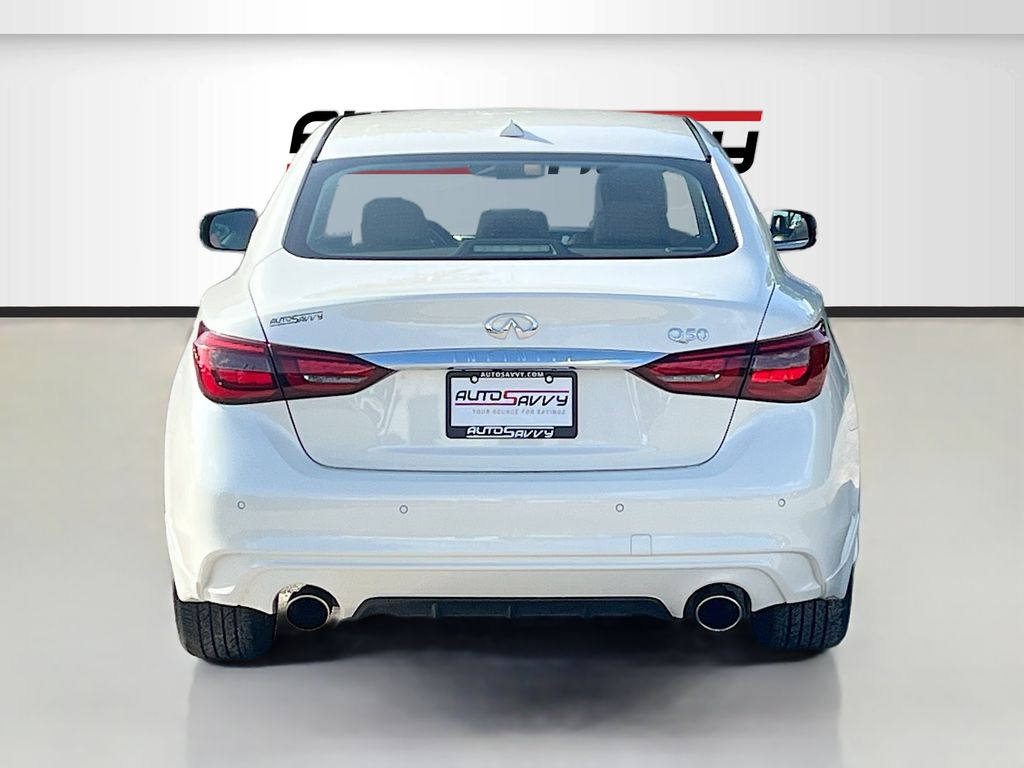 2024 INFINITI Q50 LUXE White at AutoSavvy Houston Southwest