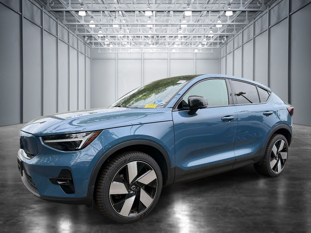 Fjord Blue Metallic 2023 Volvo C40 Recharge Twin Ultimate eAWD SUV / Crossover All-Wheel Drive 1-Speed Automatic