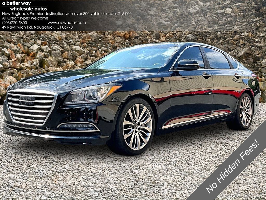 Black 2017 Genesis G80 Sedan Rear-Wheel Drive 8-Speed Automatic