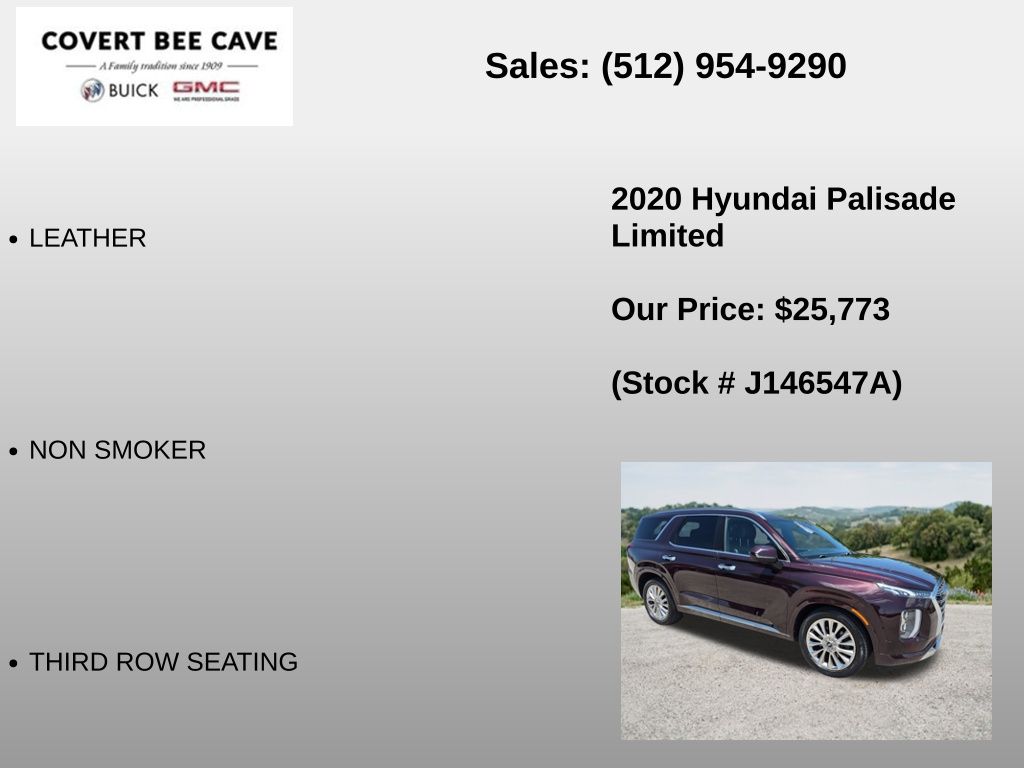 Used Car 2020 Hyundai Palisade  Limited For Sale Under $30,000 In Austin, Texas