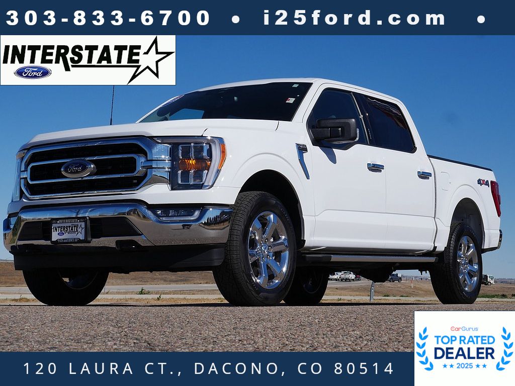 Oxford White 2023 Ford F-150 XLT SuperCrew 4WD Pickup Truck Four-Wheel Drive Automatic