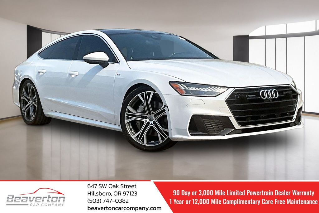 Glacier White 2019 Audi A7 Sedan All-Wheel Drive 7-Speed Automatic