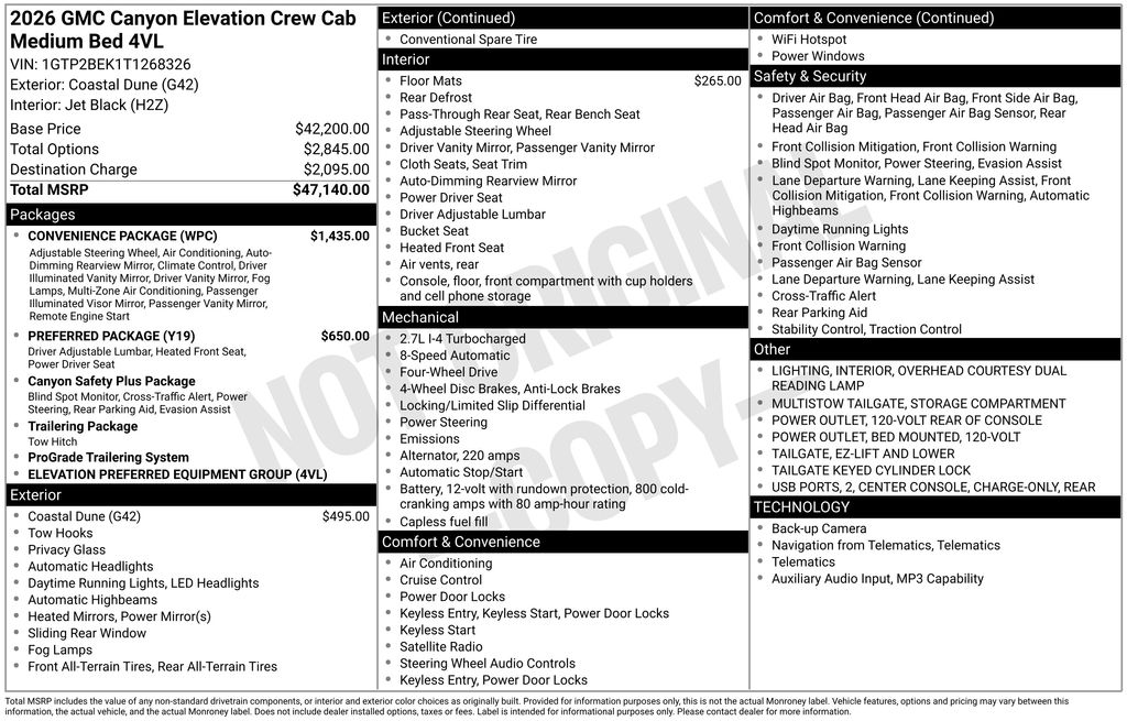 2026 GMC Canyon Elevation - Image 3