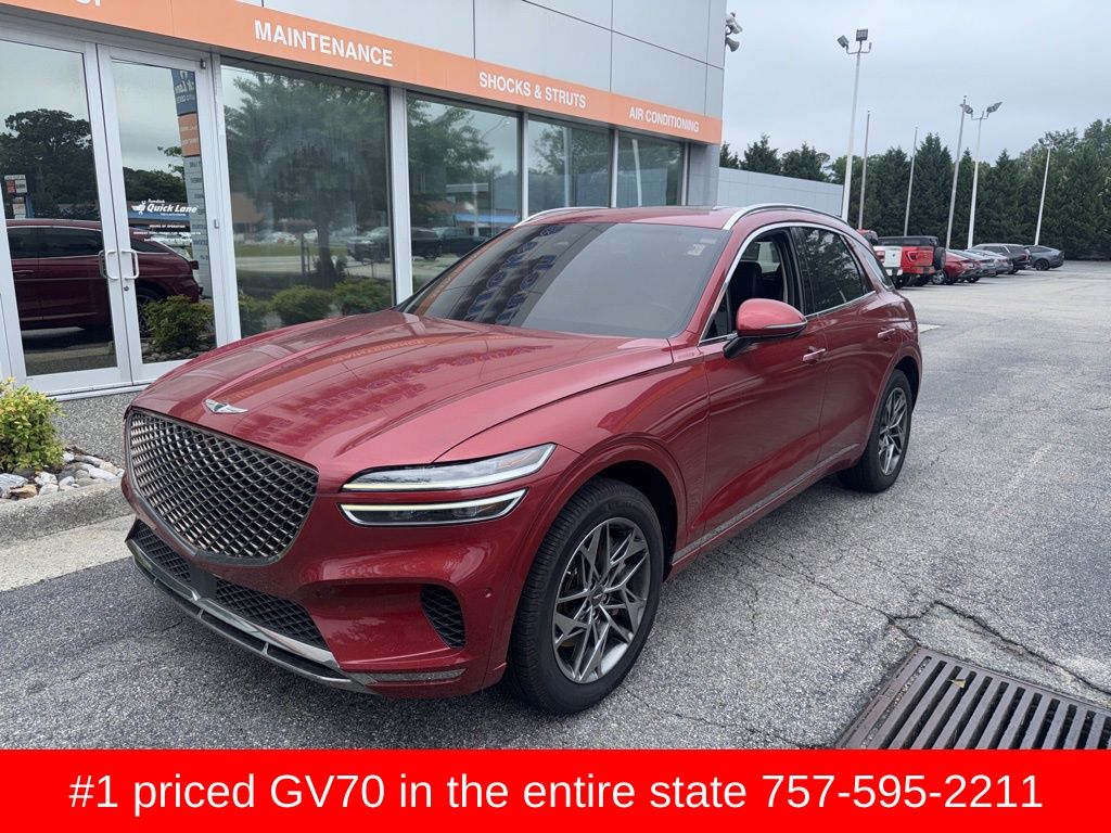 Red (Maroon) 2023 Genesis GV70 2.5T AWD SUV / Crossover All-Wheel Drive 8-Speed Automatic