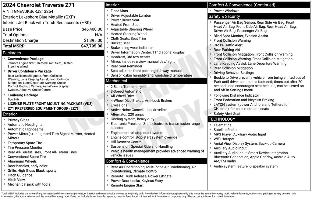 Used 2024 Chevrolet Traverse SUV