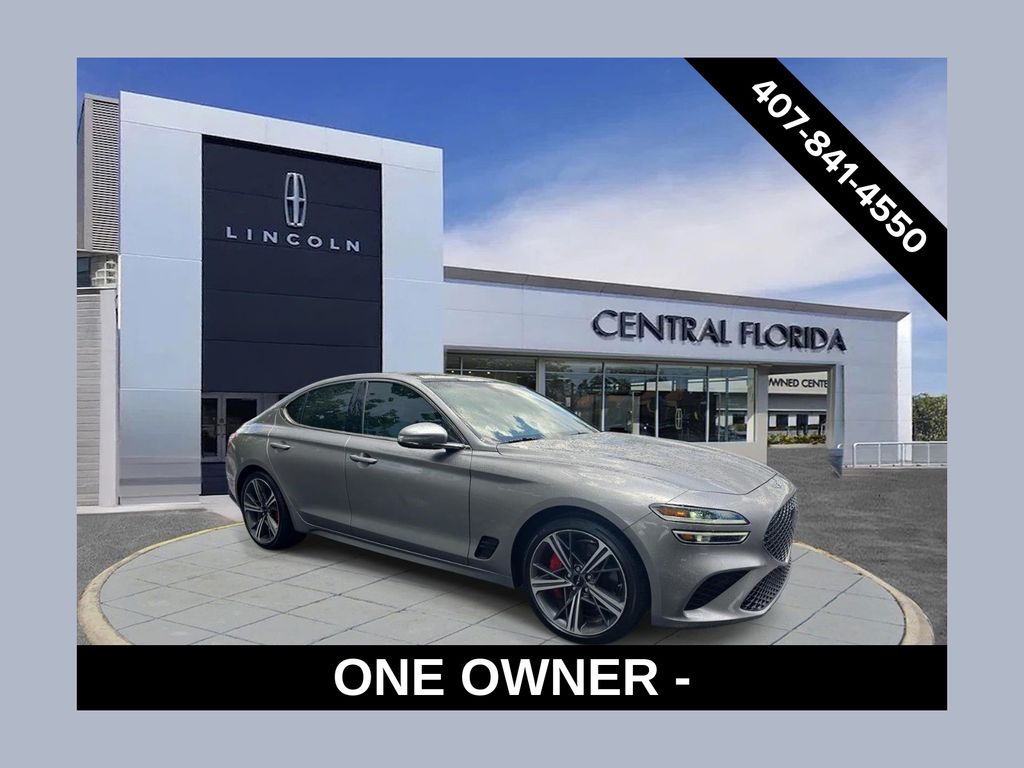 Silver 2024 Genesis G70 Sedan Rear-Wheel Drive 8-Speed Automatic