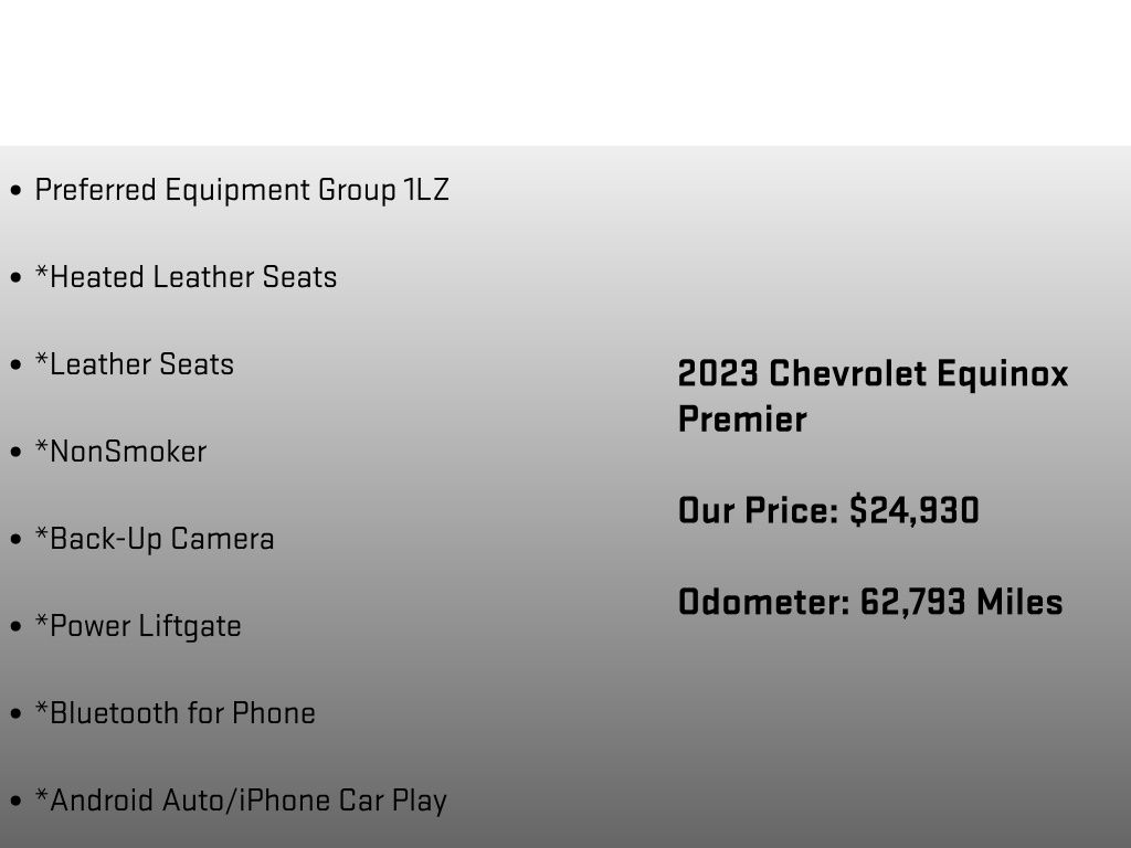 2023 Chevrolet Equinox Premier White at Klick Lewis Buick Chevrolet