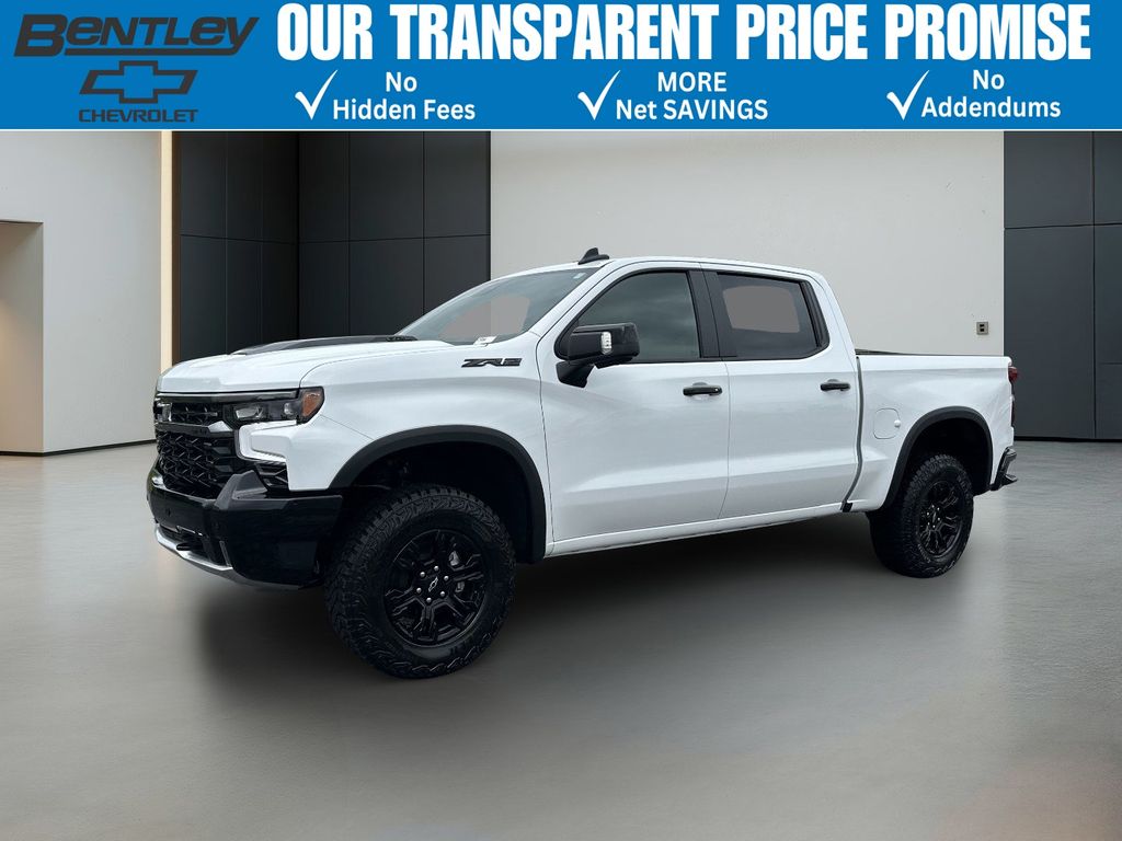 Summit White 2026 Chevrolet Silverado 1500 ZR2 Crew Cab 4WD Pickup Truck Four-Wheel Drive Automatic