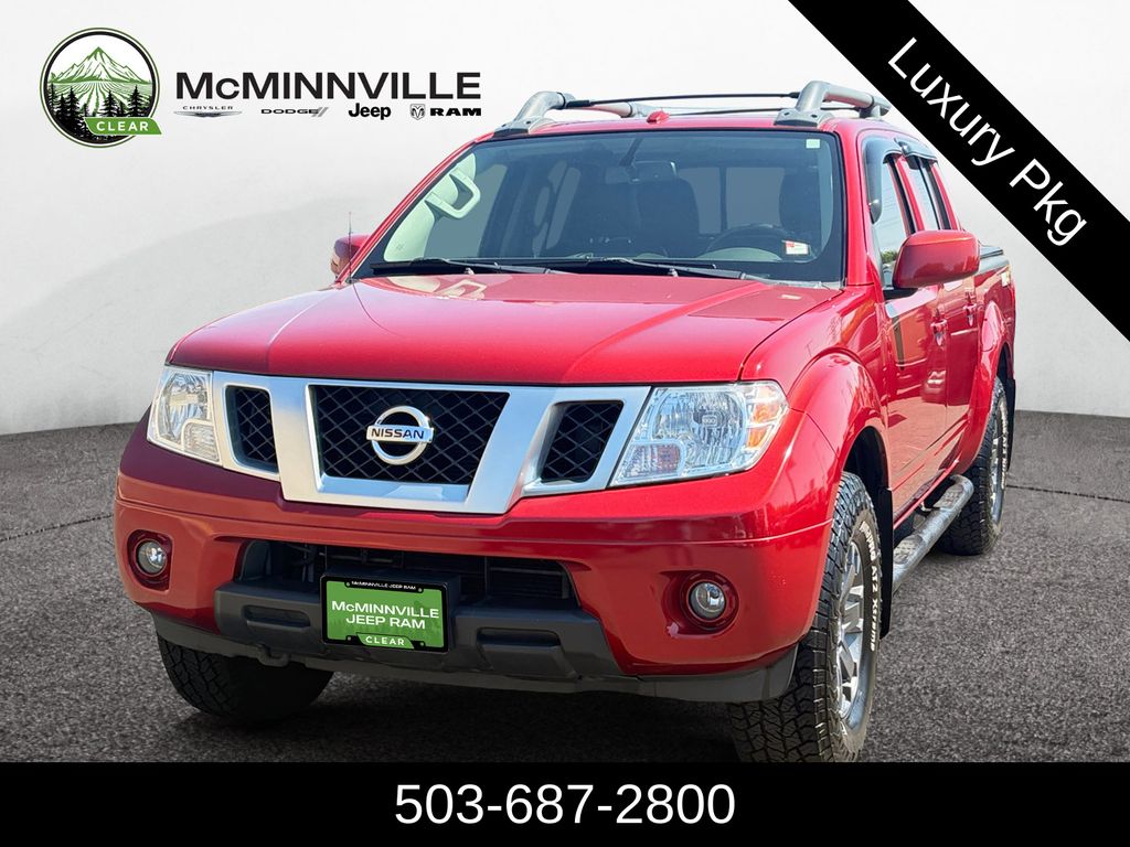 Lava Red 2017 Nissan Frontier Pickup Truck Four-Wheel Drive 5-Speed Automatic Overdrive